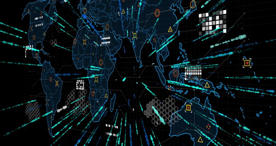 Global Data Network and Communication Technology Concept
