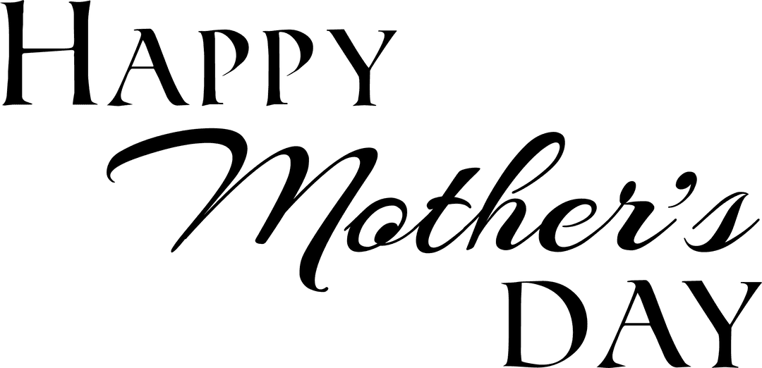 Mother's Day Transparent Text Design Inspiration