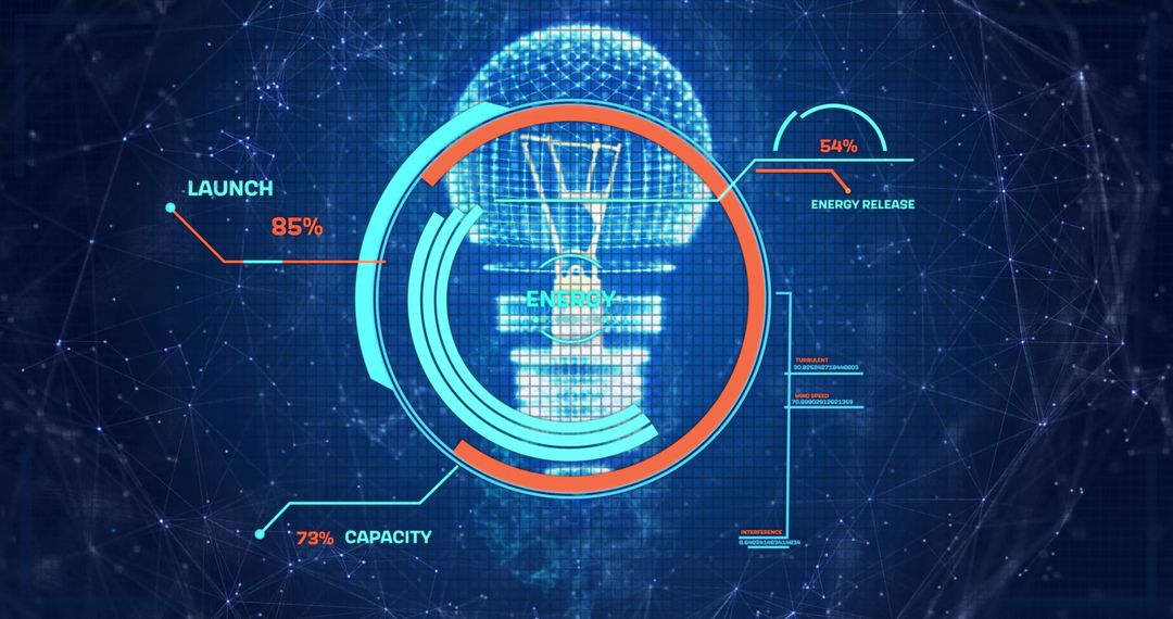 Digital Interface Displaying Energy Release and Capacity Data