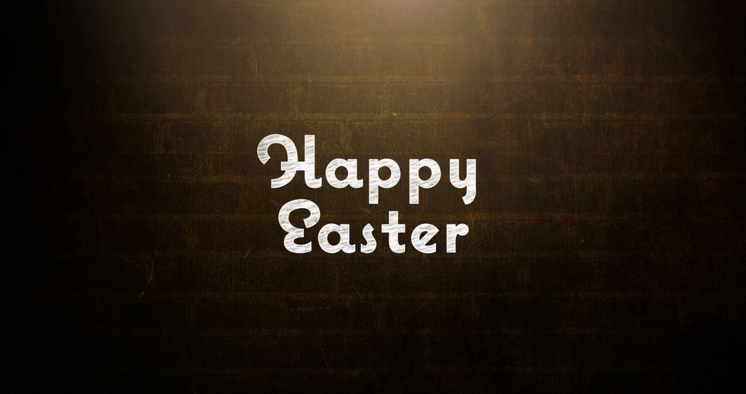 Rustic Happy Easter Text on Grungy Background