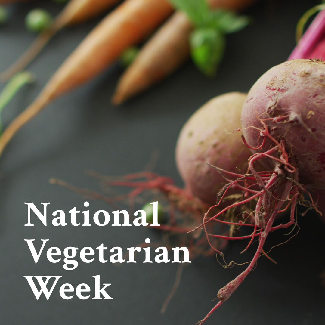 National Vegetarian Week with Fresh Vegetables Celebrating Plant-Based Lifestyle - Download Free Stock Templates Pikwizard.com