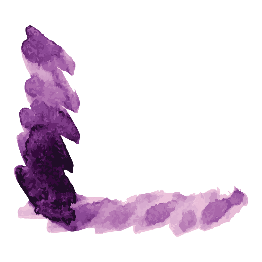 Creative Purple Shapes Design with Copy Space on Transparent Background