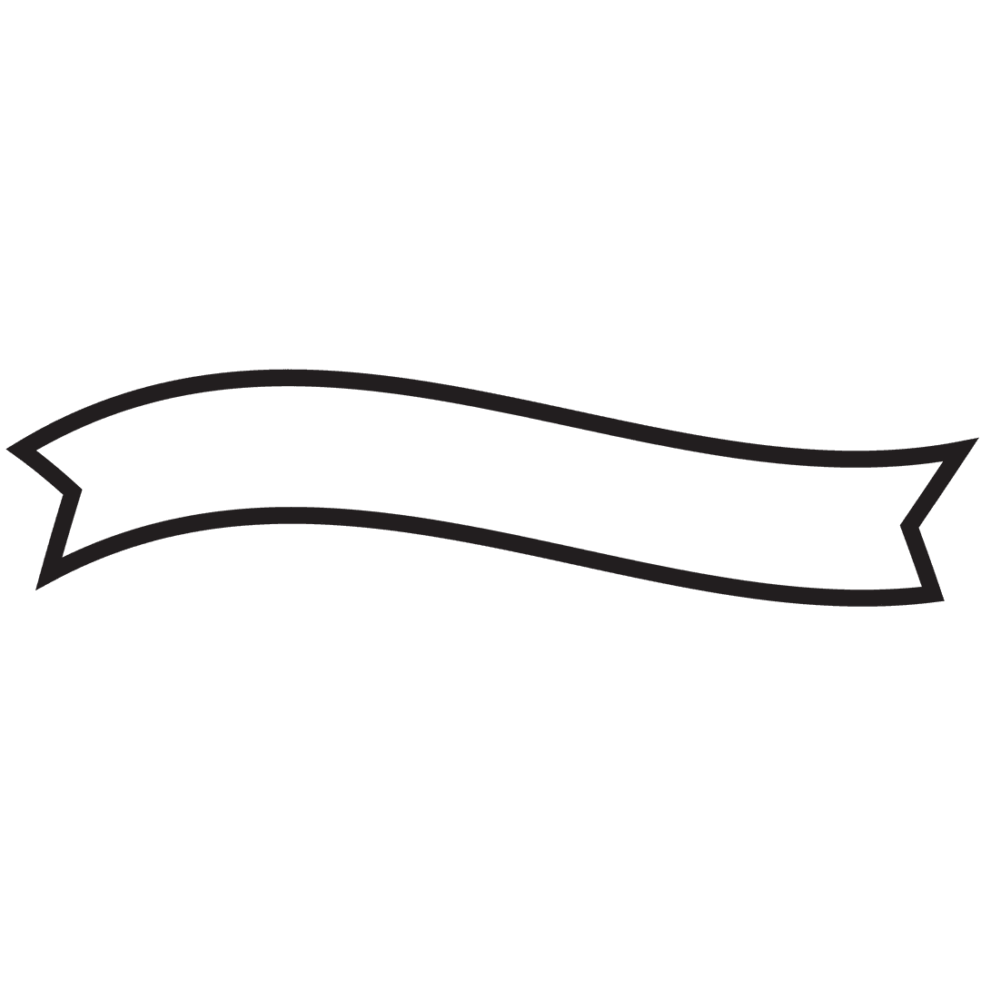 Transparent White Ribbon Sticker with Blank Space Design