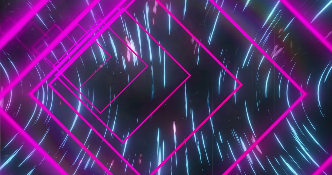Colorful Neon Geometric Patterns with Stellar Motion