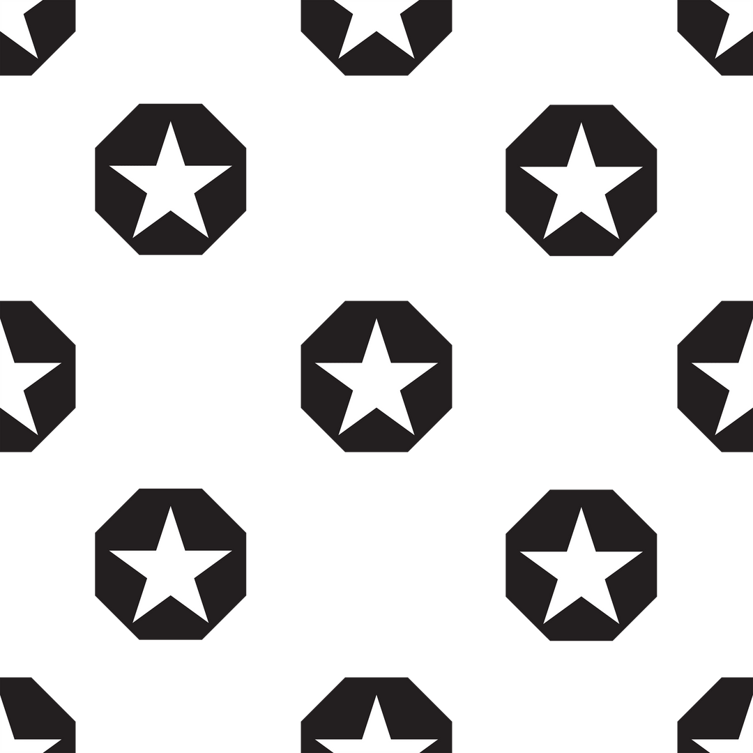 Pattern of Stars in Octagons on Transparent Background Isolated Vector - Download Free Stock Images Pikwizard.com