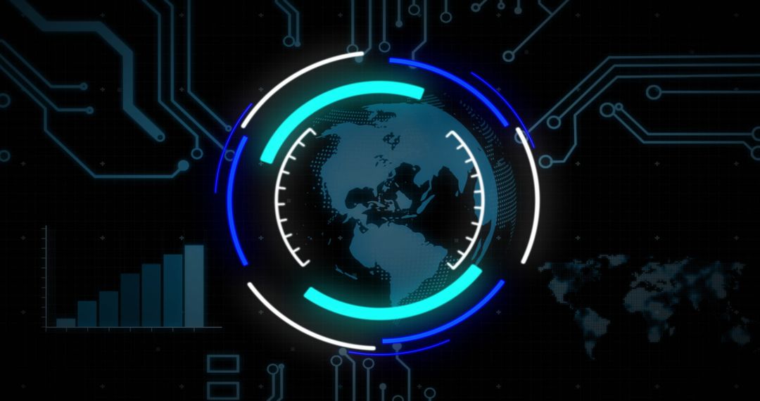 Digital Data Processing Futuristic Global Network