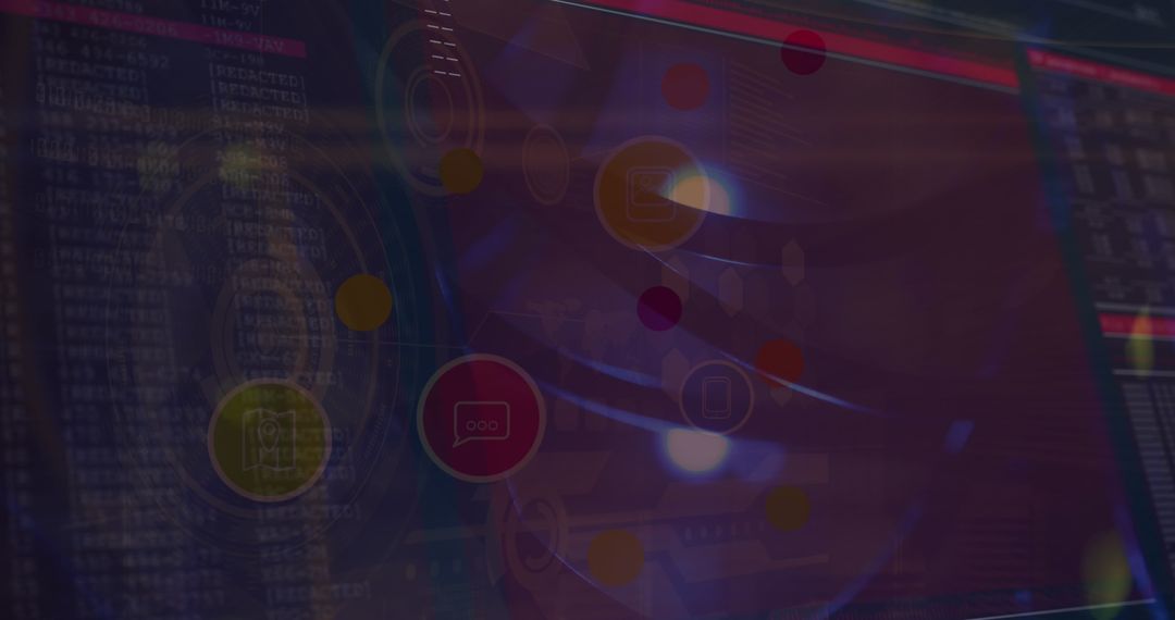 Futuristic Data Interface with Digital Light Patterns