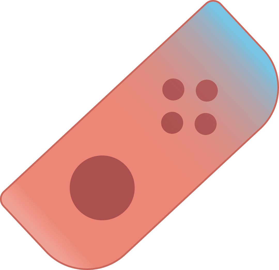 Floating Stylized Controller on Transparent Background