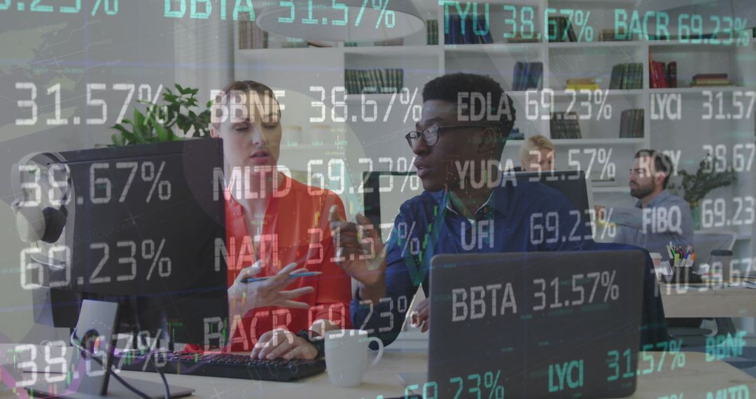 Collaborative Stock Market Analysis in Modern Office