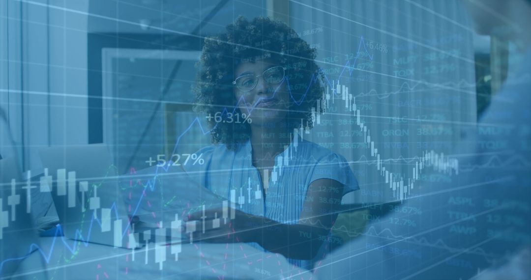 Team Analyzing Market Trends in a Digital Workspace