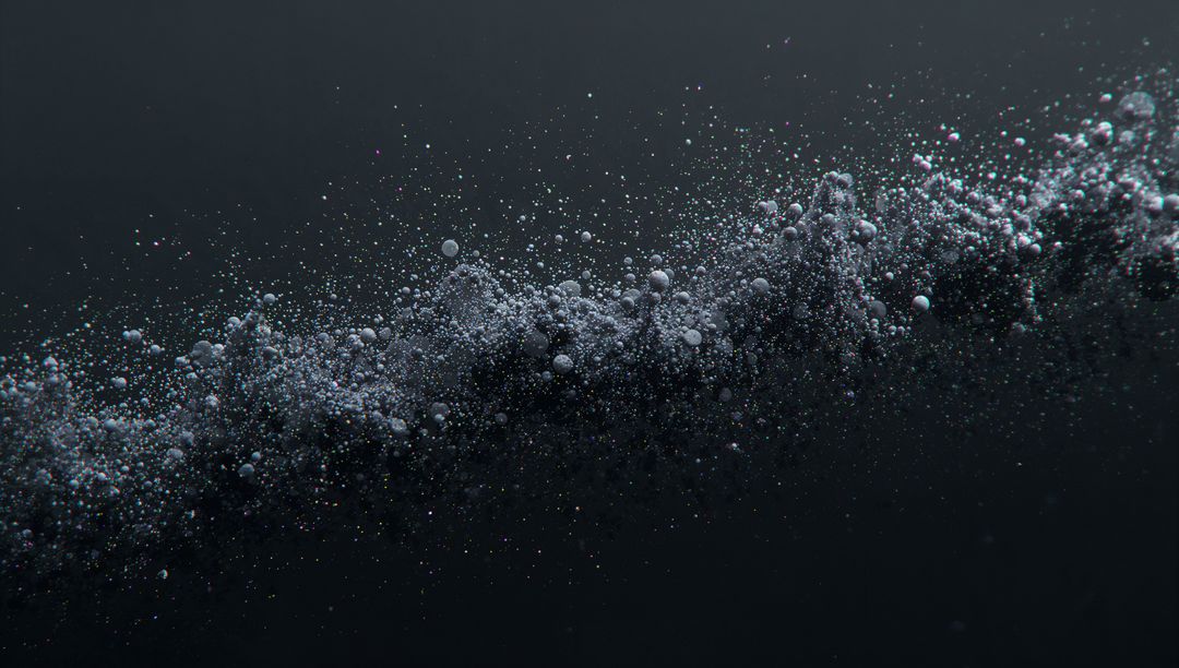 Abstract Particle Motion in Dark Grayscale Ocean