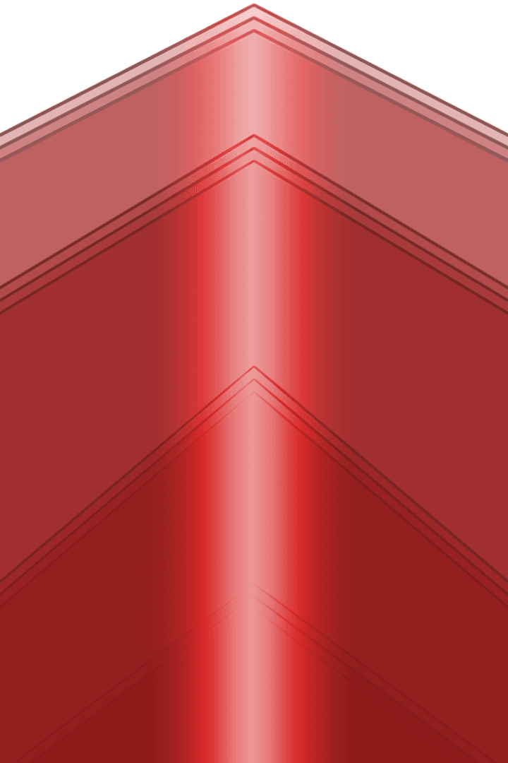 Red Metallic Arrows on Transparent Background Illustration