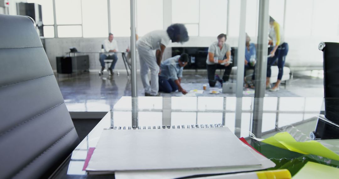 Focused Team Engaging in Collaborative Office Discussion