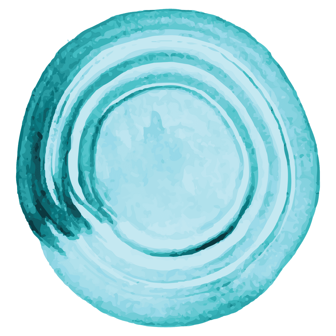 Abstract Circular Blue Ripple on Transparent Background