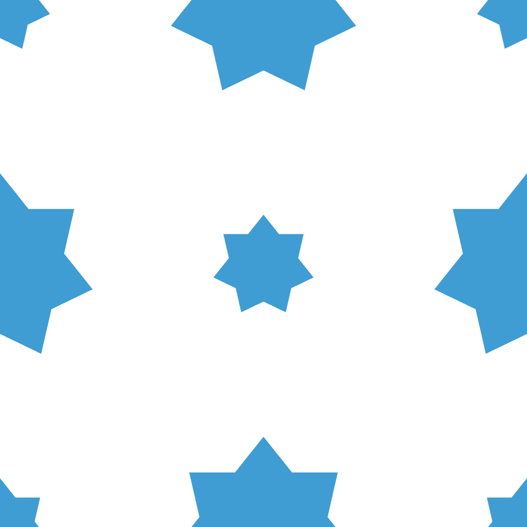 Blue Geometric Star Pattern Overlay on Transparent Background