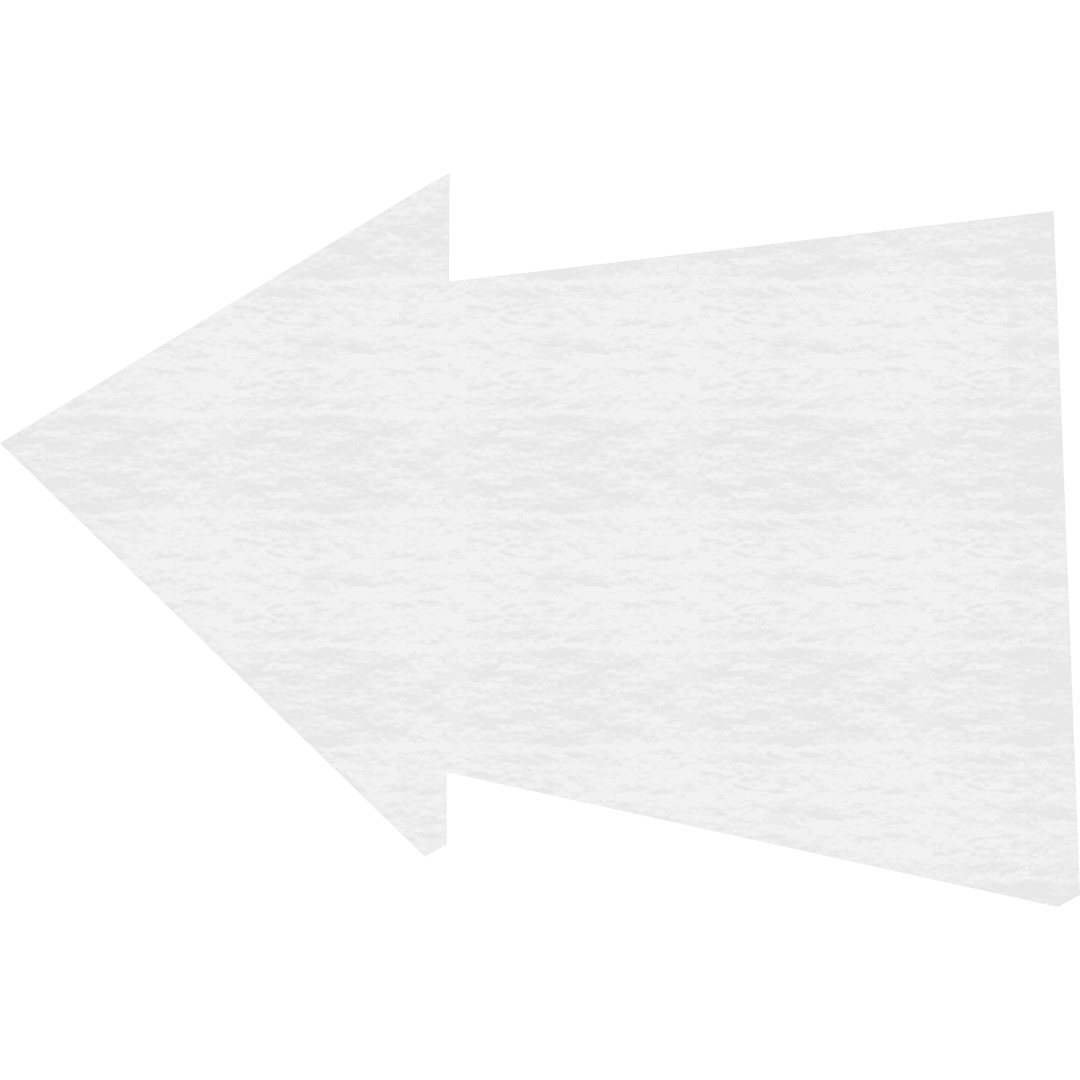 White Arrow Symbol on Transparent Background for Design Projects