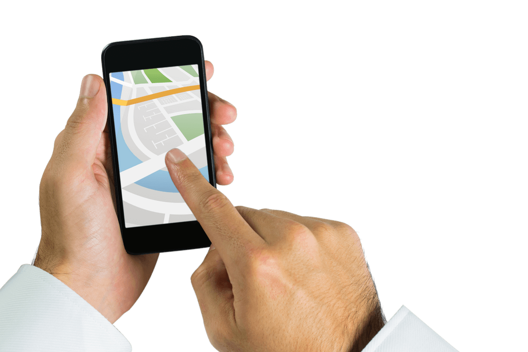 Person Using Transparent Mobile Map Navigation App - Download Free Stock Images Pikwizard.com
