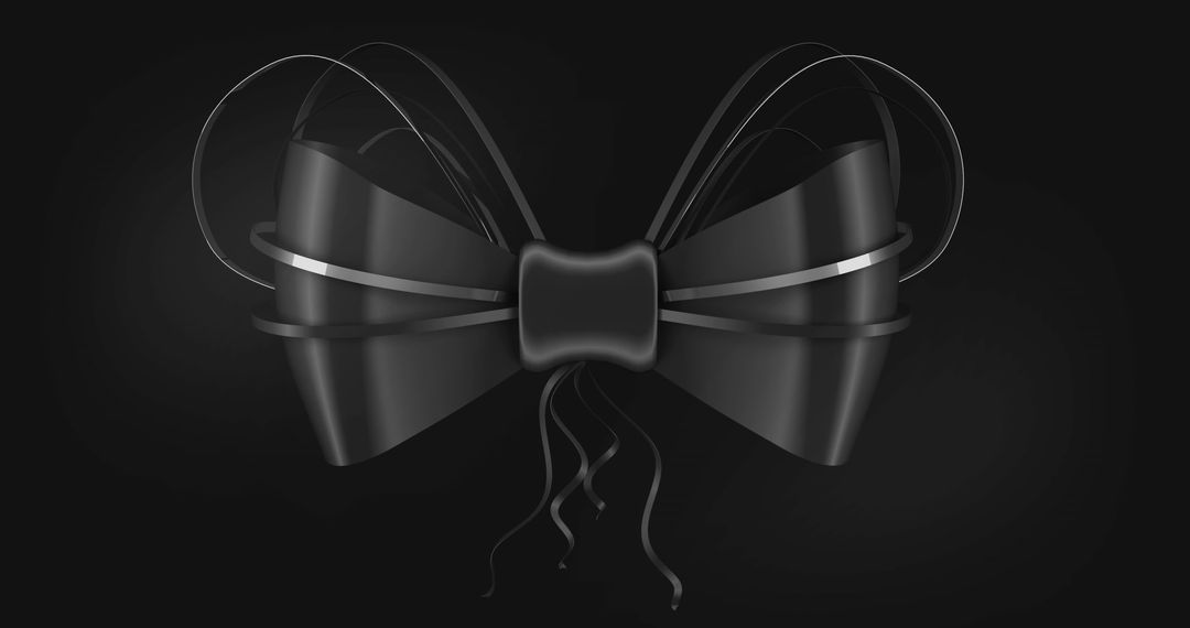 Elegant Black Ribbon with Stylish Decoration