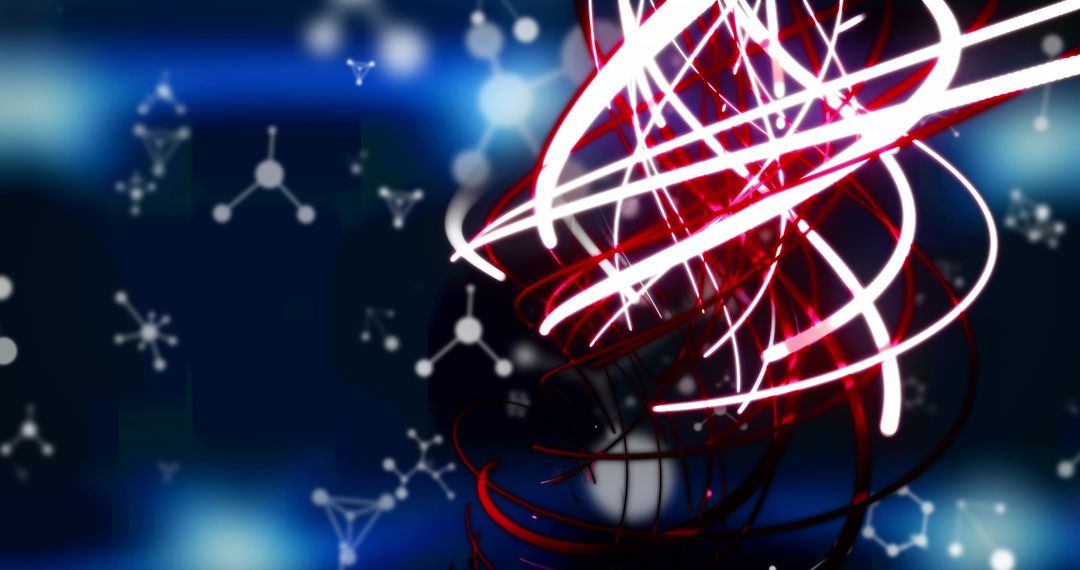 Glowing Energy Waves with Molecular Connections