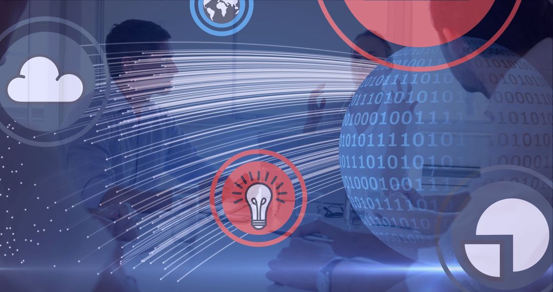 Innovative Digital Connection in Global Business Meeting