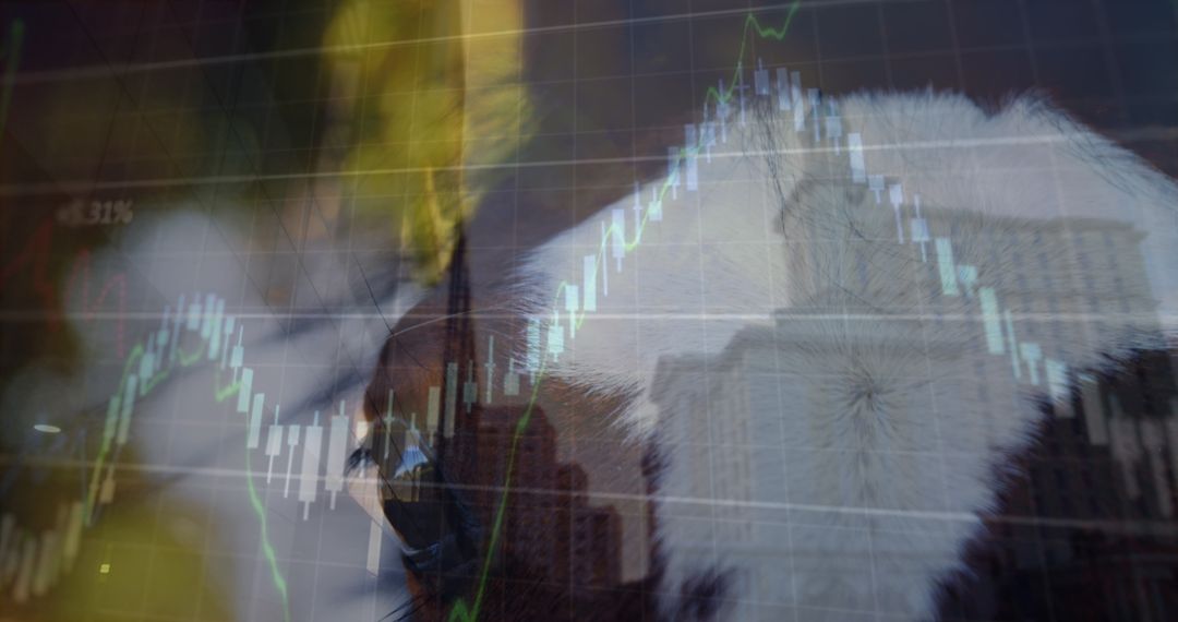 Colorful Digital Cityscape Merging with Dynamic Data Grids