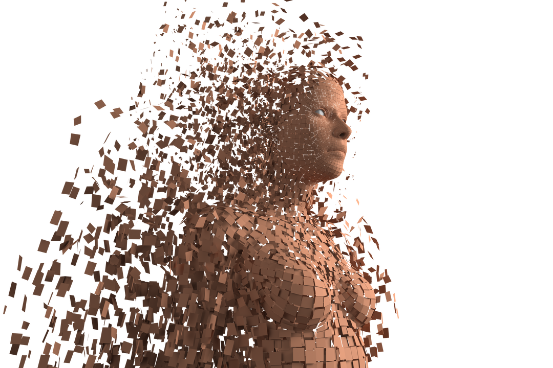 Human Figure Disintegrating into Particles on Transparent Background - Download Free Stock Images Pikwizard.com