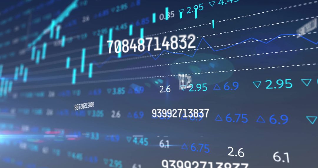 Futuristic Digital Financial Data Visualization Screen