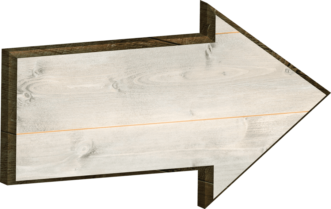 Wood Texture Arrow on Transparent Background