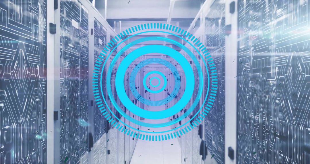 Futuristic Technology and Data Processing Visualization