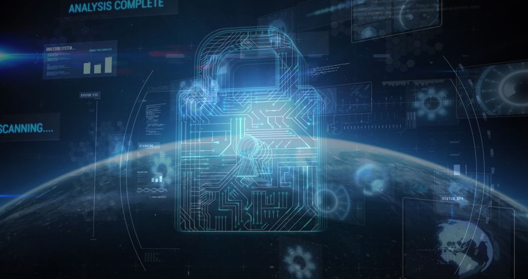 Advanced Cyber Security Technology with Digital Padlock