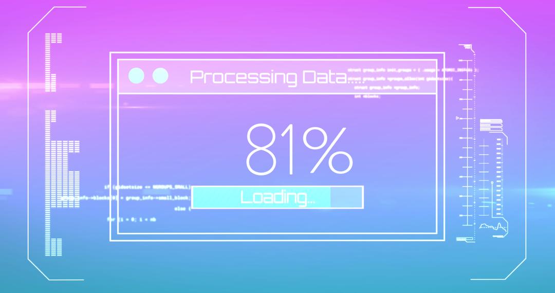 Futuristic Data Processing Loading Screen with Progress Bar - Free Images, Stock Photos and Pictures on Pikwizard.com