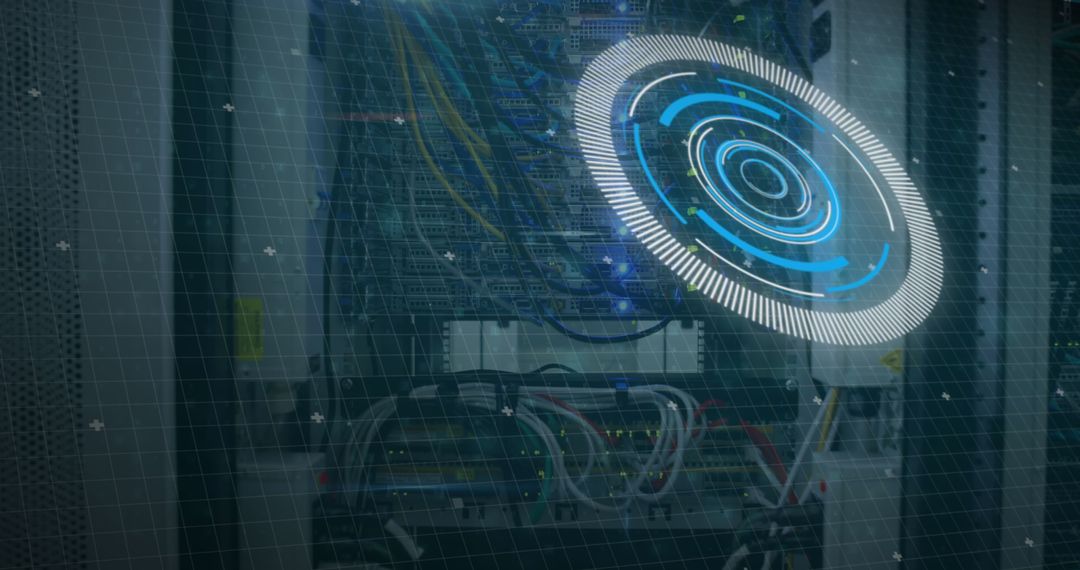 Digital And Data Processing Interface on Stock Market Background