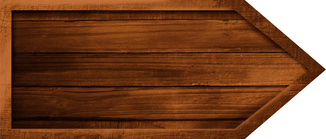 Transparent Wooden Arrow Signboard on Rustic Background