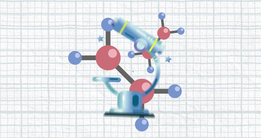Microscope and Molecules on Sketchpad Background