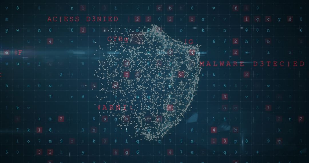 Digital Security Shield with Data Streams and Coded Binaries - Free Images, Stock Photos and Pictures on Pikwizard.com