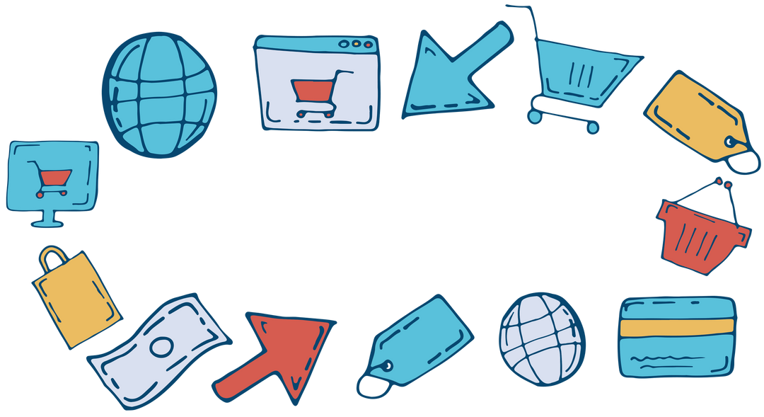 Transparent Vector Online Shopping Finance Icons on Transparent Background - Download Free Stock Images Pikwizard.com