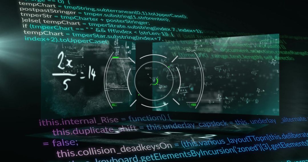 Futuristic Data Analysis with Mathematical Formulas on Digital Interface - Free Images, Stock Photos and Pictures on Pikwizard.com