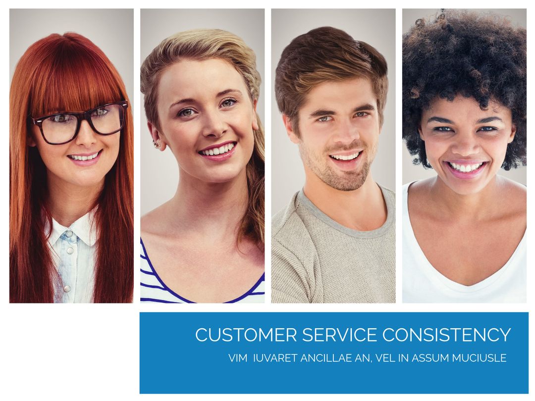 Diverse Team Unity Showcasing Positive Customer Service