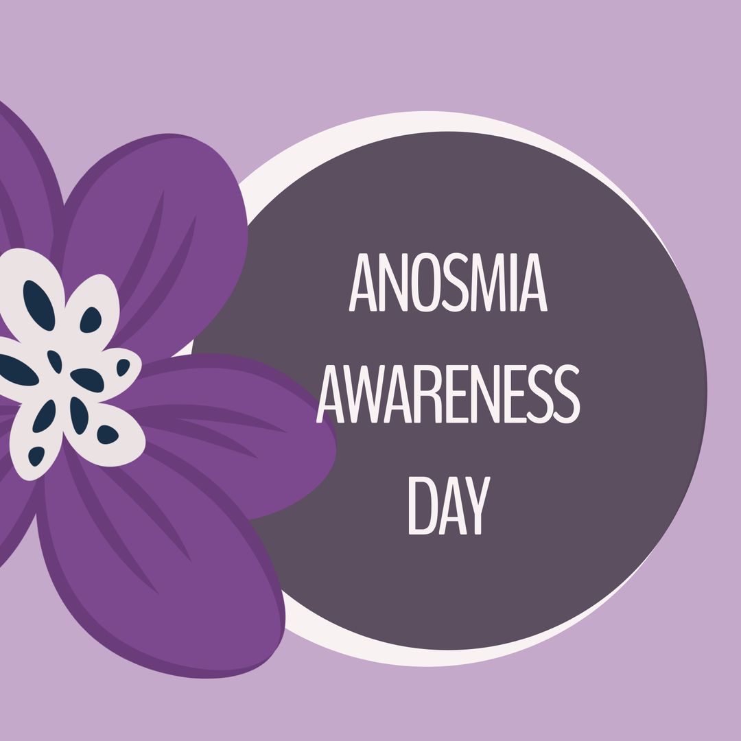 Anosmia Awareness Day with Purple Flower Design