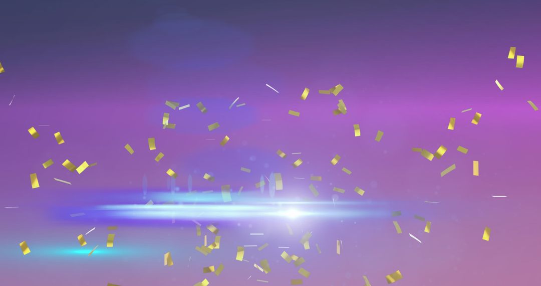 Abstract Glittering Confetti and Light Burst on Gradient Background