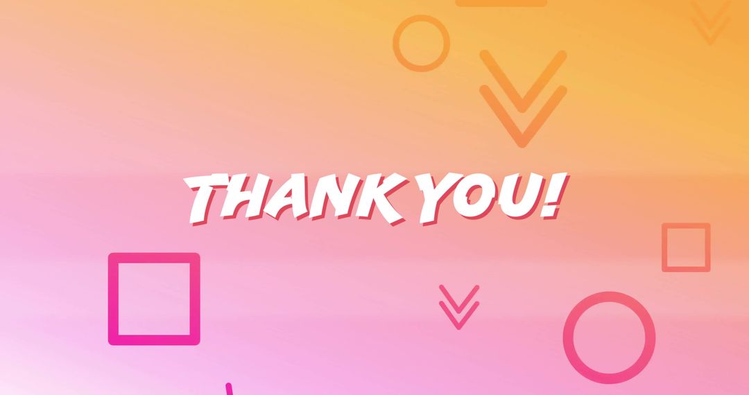Vibrant Thank You Message on Gradient Background