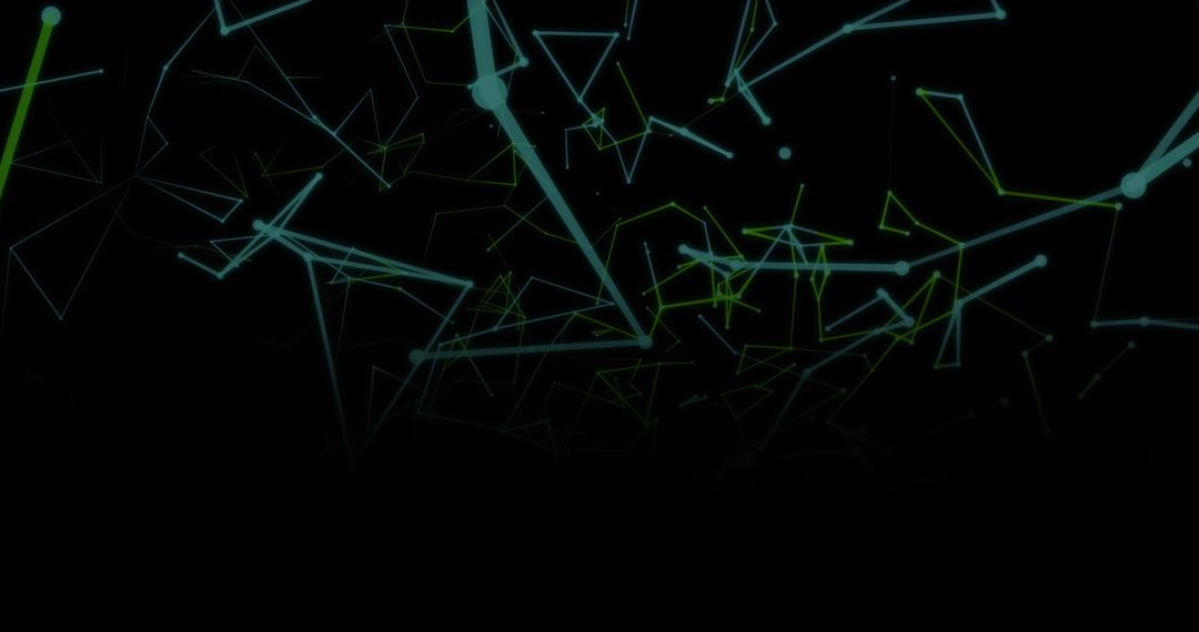 Abstract Digital Network Lines on Black Background