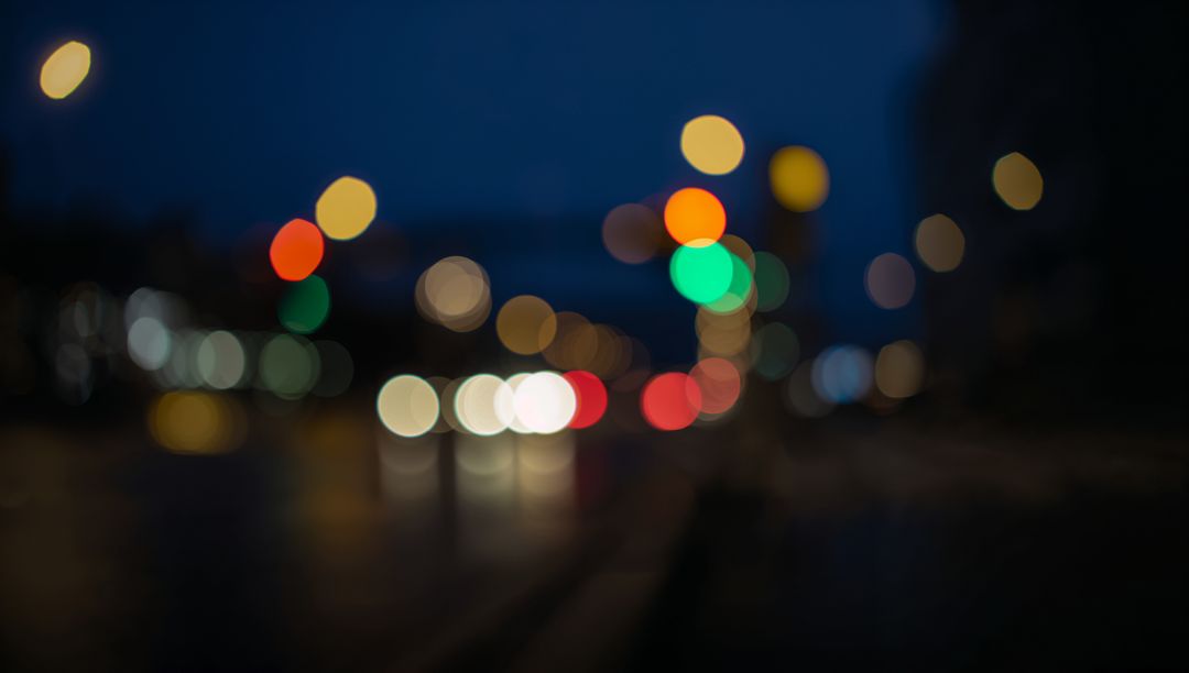 Dynamic Nighttime Urban Scene with Bokeh Lights
