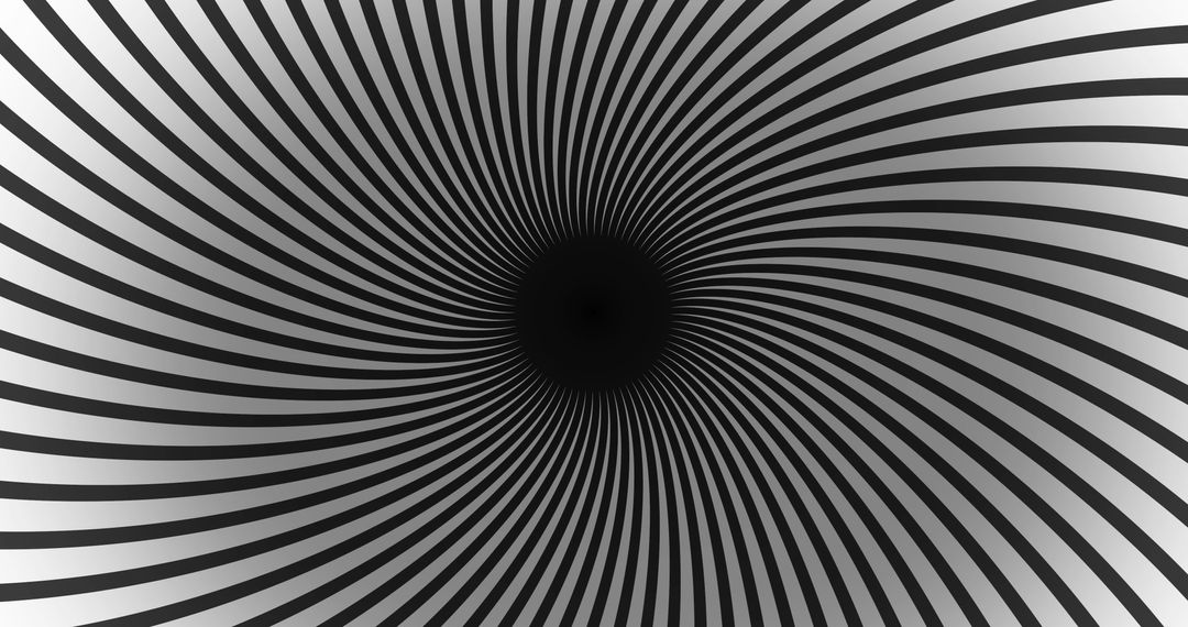 Hypnotic Spiral Design with Rotating Black and White Stripes