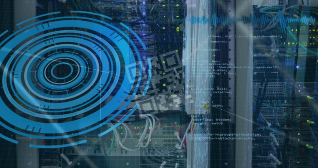 Technology Interface With Data Analysis and Digital Elements