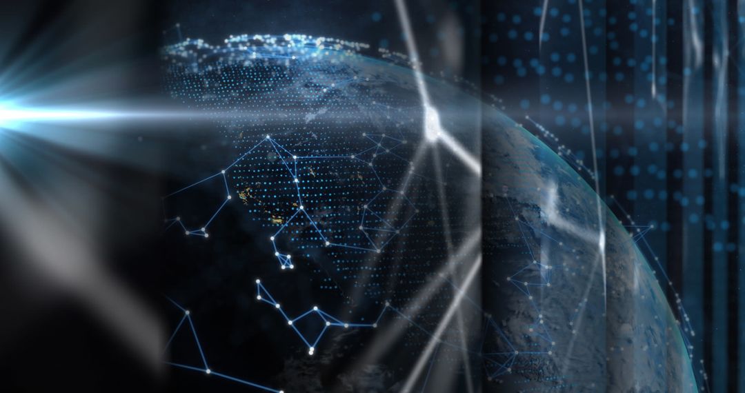 Digital Global Network Interface with Earth Projection