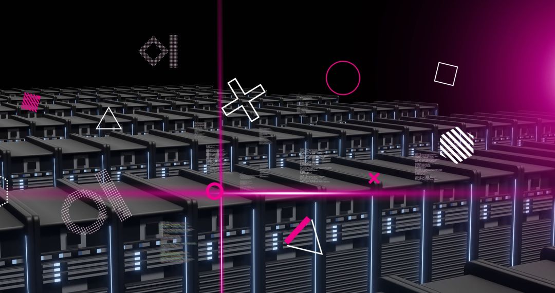 Digital Data Processing over Rows of Computer Servers