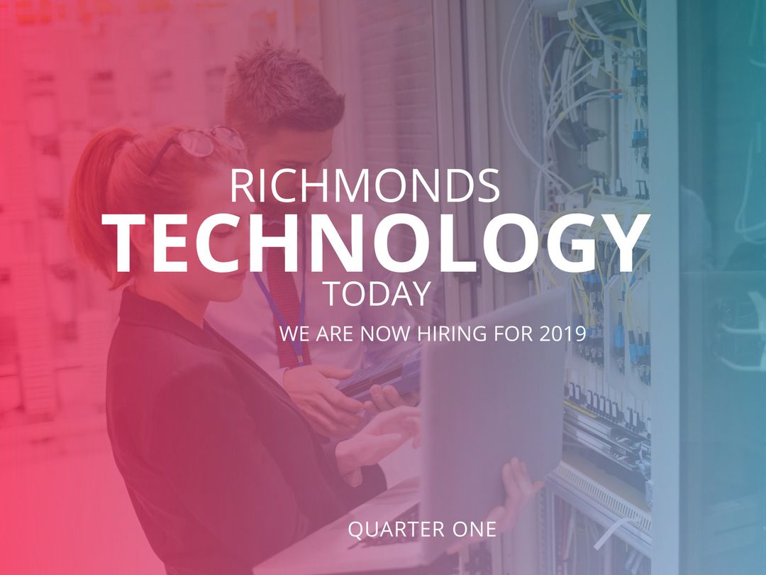 Tech Professionals Managing Server Equipment for Hiring Campaign