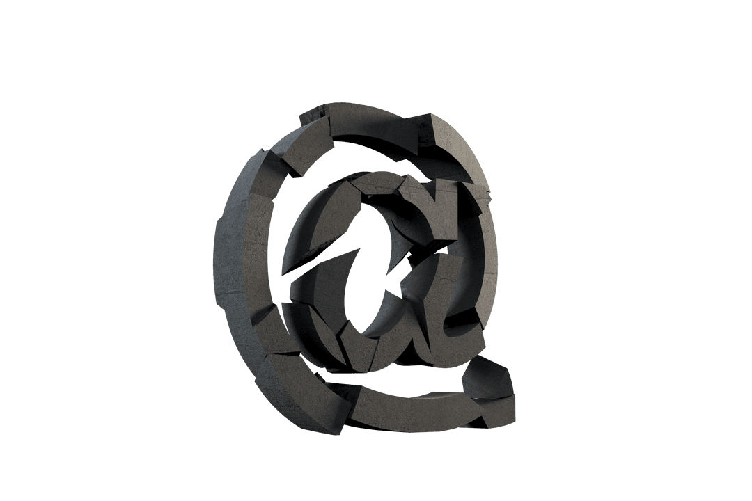 3D Shattered At Symbol Abstract Design Transparent