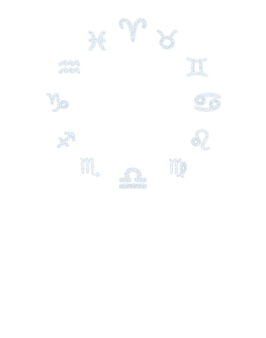 Astrology Zodiac Symbol Circle on Transparent Background